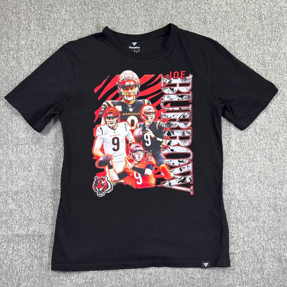 Fanatics Joe Burrow Cincinnati Bengals Notorious Player #9 Men’s M Graphic Shirt